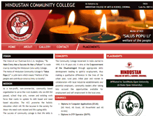 Tablet Screenshot of hindustancommunitycollege.co.in